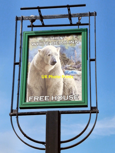 Photo 6"x4" White Bear Inn Sign Stillington\/SE5867 c2011