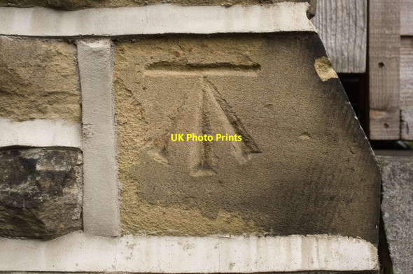 Photo 6"x4" Cut Bench Mark, #1 St Paul's Road Shipley\/SE1437 c2011
