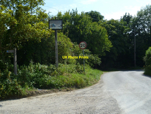 Photo 6"x4" Fulking village sign on the road in from the north Fulking c2011