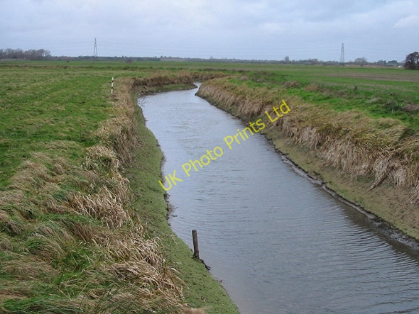 Photo 6"x4" View of dyke and farmland looking west. Sandwich c2007