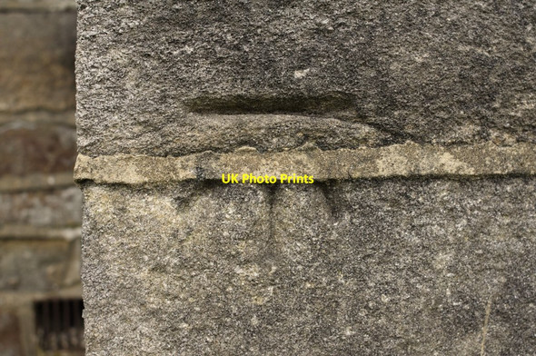 Photo 6"x4" Cut Bench Mark, St Andrew's Church Blubberhouses c2011