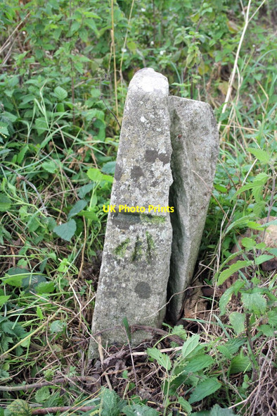 Photo 6"x4" Benchmark on boundary stone at bend in Little Wittenham Road Little Wittenham c2011