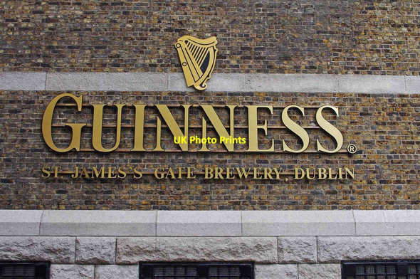 Photo 6"x4" Guinness sign on Guinness Storehouse, Market Street South, Dublin Dolphins Barn c2010