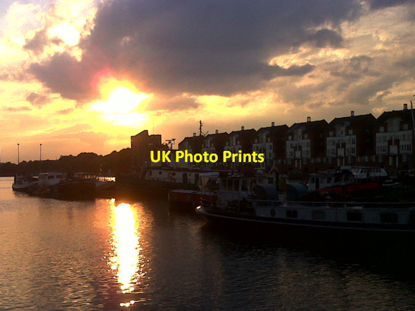 Photo 6"x4" Evening over Greenland Dock Poplar\/TQ3780 c2011