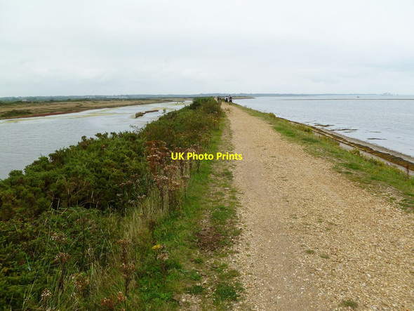 Photo 6"x4" Pennington Marshes, coastal scenery Lower Pennington c2011