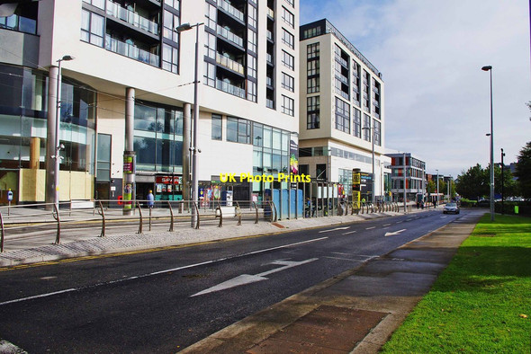 Photo 6"x4" Looking east by Tallaght tram stop, Dublin Tallaght c2010