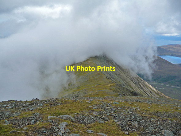 Photo 6"x4" Cloud rolling over An Coileach Sconser c2011