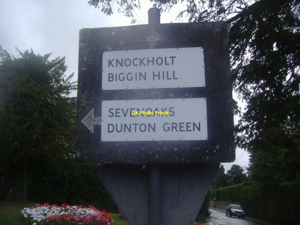 Photo 6"x4" Pre-Worboys sign, Knockholt Pound Chevening c2011