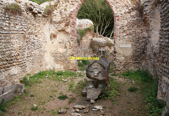 Photo 6"x4" Mannington Church Ruin - West end Itteringham c2011