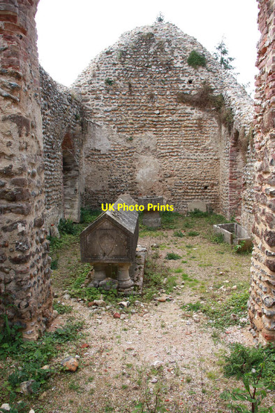 Photo 6"x4" Mannington Church Ruin - West end Itteringham c2011