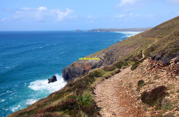 Photo 6"x4" The Southwest Coast Path to Perranporth Trevellas c2011