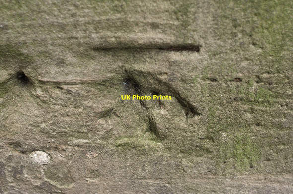 Photo 6"x4" Cut Bench Mark, Old Public Market Chester c2011