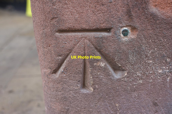 Photo 6"x4" Bolt Bench Mark, Eastgate Chester c2011