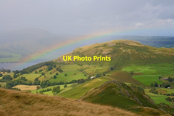 Photo 6"x4" Rainbow over Hallin Fell Martindale c2011