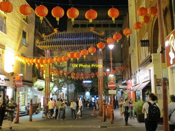 Photo 6"x4" Entrance to London's Chinatown Westminster c2011