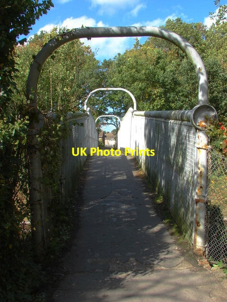 Photo 6"x4" Footbridge over the railway Guildford c2011