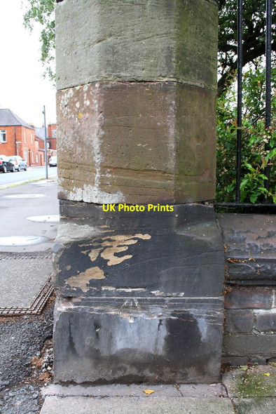 Photo 6"x4" Benchmark on wall angle pier Fusehill Medical Centre Carlisle c2011