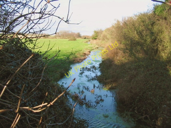 Photo 6"x4" View along stream from Broad Lane. Finglesham c2007