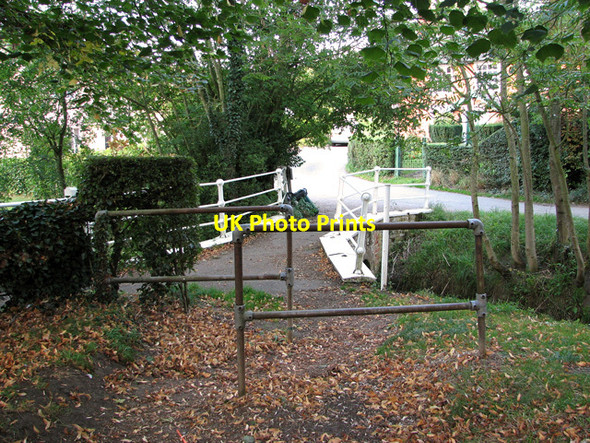 Photo 6"x4" Footpath and bridge by All Saints' churchyard, Laxfield Laxfield c2011