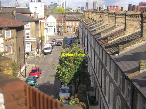 Photo 6"x4" Southolm Street, Battersea, from a train out of Victoria Battersea c2011