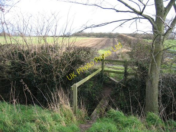 Photo 6"x4" Footpath Crossing Ditch Hatton Heath c2007