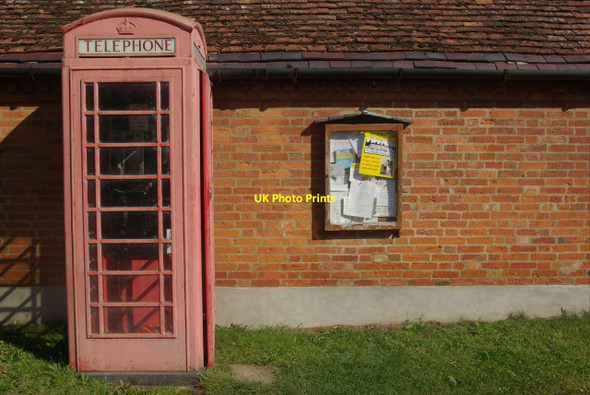 Photo 6"x4" Telephone box at Draycote Draycote c2011