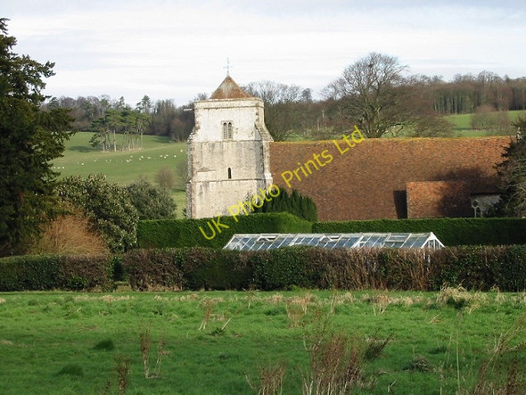 Photo 6"x4" Bishopsbourne church from the SW. Bishopsbourne c2007