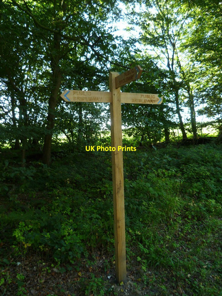 Photo 6"x4" New signpost at Warren Barn Madehurst c2011