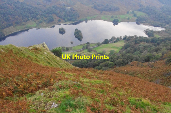 Photo 6"x4" Rydal Water from Nab Scar Ambleside c2011