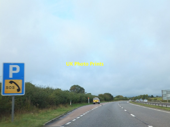 Photo 6"x4" Lay-by on A30 west of Pathfinder Village Tedburn St Mary c2011