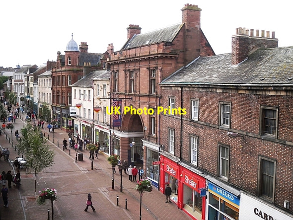 Photo 6"x4" Scotch Street seen from above Carlisle c2011