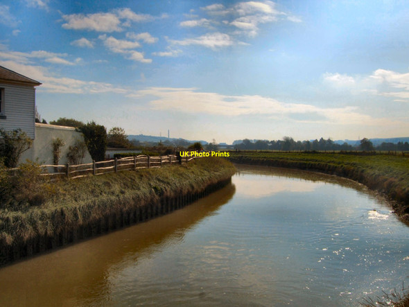 Photo 6"x4" River Adur view from Beeding Bridge Upper Beeding c2011