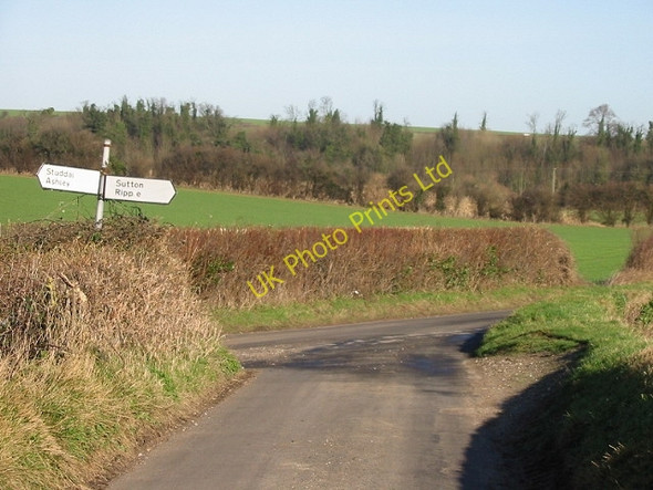 Photo 6"x4" Junction of Northbourne and Stoneheap roads, looking N East Studdal c2007