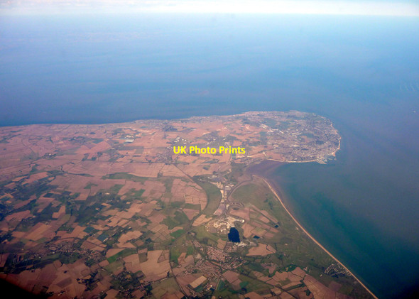 Photo 6"x4" North Foreland and Pegwell Bay from the Air Lydden\/TR3567 c2011