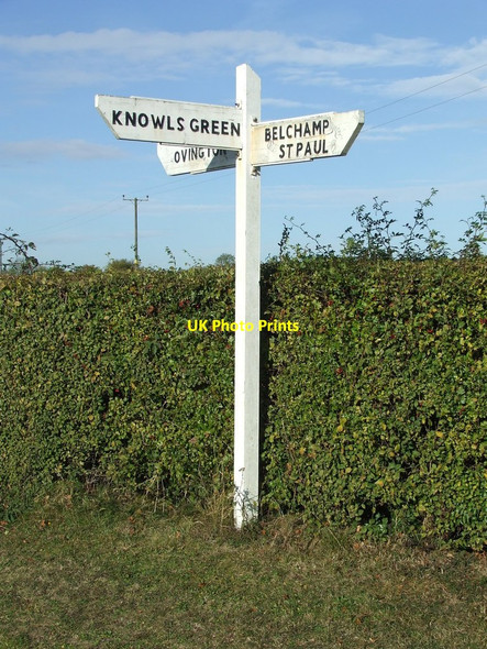 Photo 6"x4" Finger Post Ovington\/TL7642 c2011