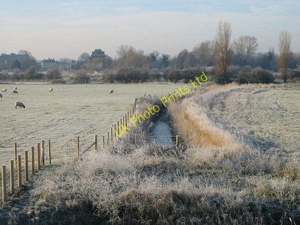 Photo 6"x4" View along drainage ditch Sandwich c2007