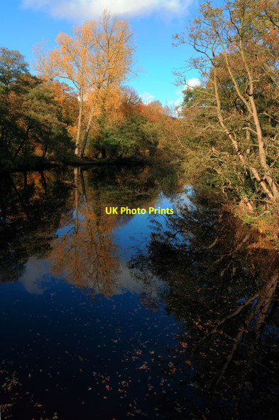 Photo 6"x4" Reflections on the Derwent Calver Sough c2011