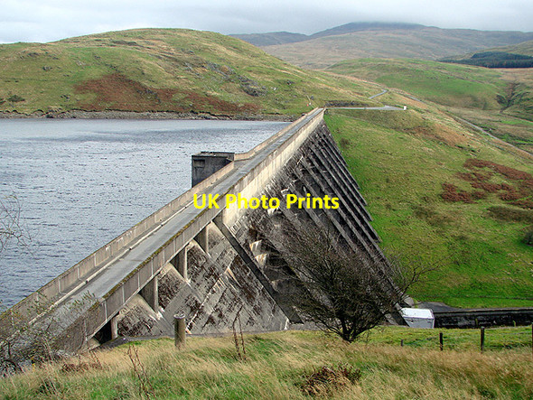 Photo 6"x4" Above Nant-y-moch dam Nant-y-moch Reservoir c2011