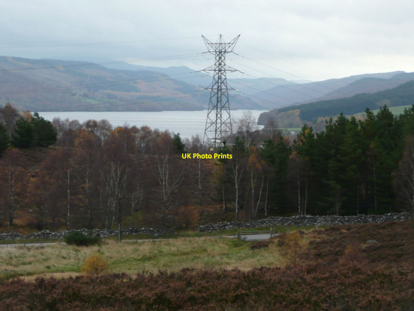 Photo 6"x4" View ruined by electricity pylon Tummel Bridge c2011