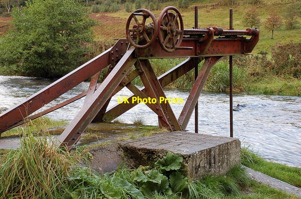 Photo 6"x4" Old sluice gate mechanism, Leithen Water Innerleithen c2011