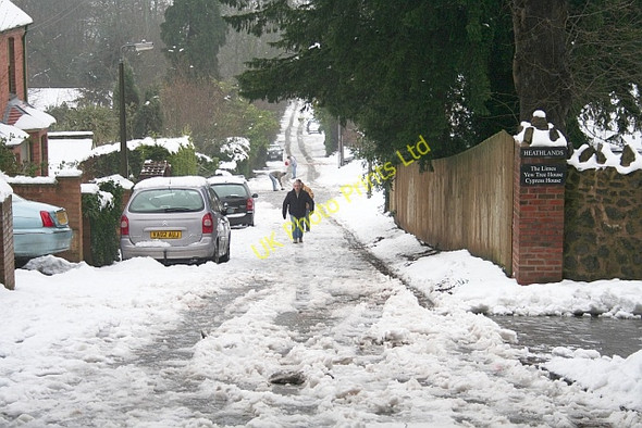 Photo 6"x4" Assarts Road in the February Snow Brand Green\/SO7641 c2007