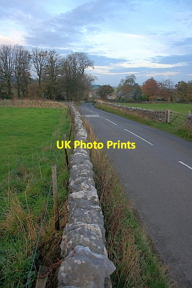 Photo 6"x4" Wall along Road  to Foolow Foolow c2011