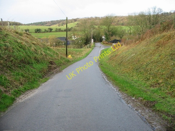 Photo 6"x4" View along road towards South Barham Farm. Derringstone c2007