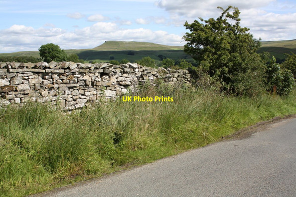 Photo 6"x4" Dry stone wall on NE side of Crag Side Road Countersett c2011