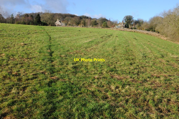 Photo 6"x4" Footpath to Througham Lypiatt c2011