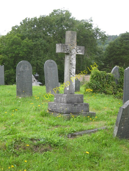 Photo 6"x4" Old grave, St Hilary's Church, Llanilar Llanilar c2006