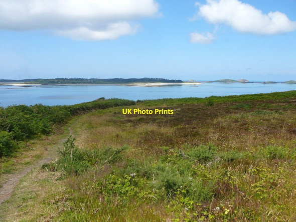 Photo 6"x4" Path leading down to Halangy Ancient Settlement Hugh Town c2011