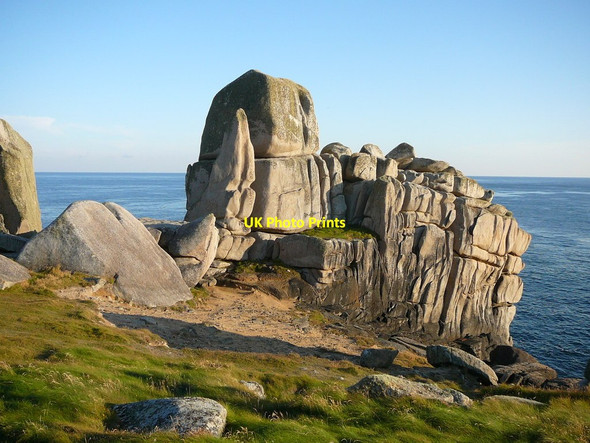 Photo 6"x4" Rock formations at Peninnis Head Hugh Town c2011