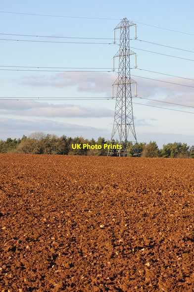 Photo 6"x4" Electricity pylon Postlip c2011