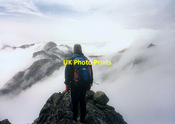 Photo 6"x4" On the west ridge of Sgurr nan Gillean Knight's Peak c2002